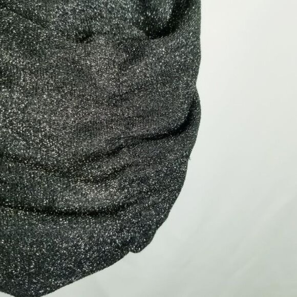 Wild Fable Black Bodycon Dress Metallic silver adjustable straps ruching size XL - Picture 9 of 13